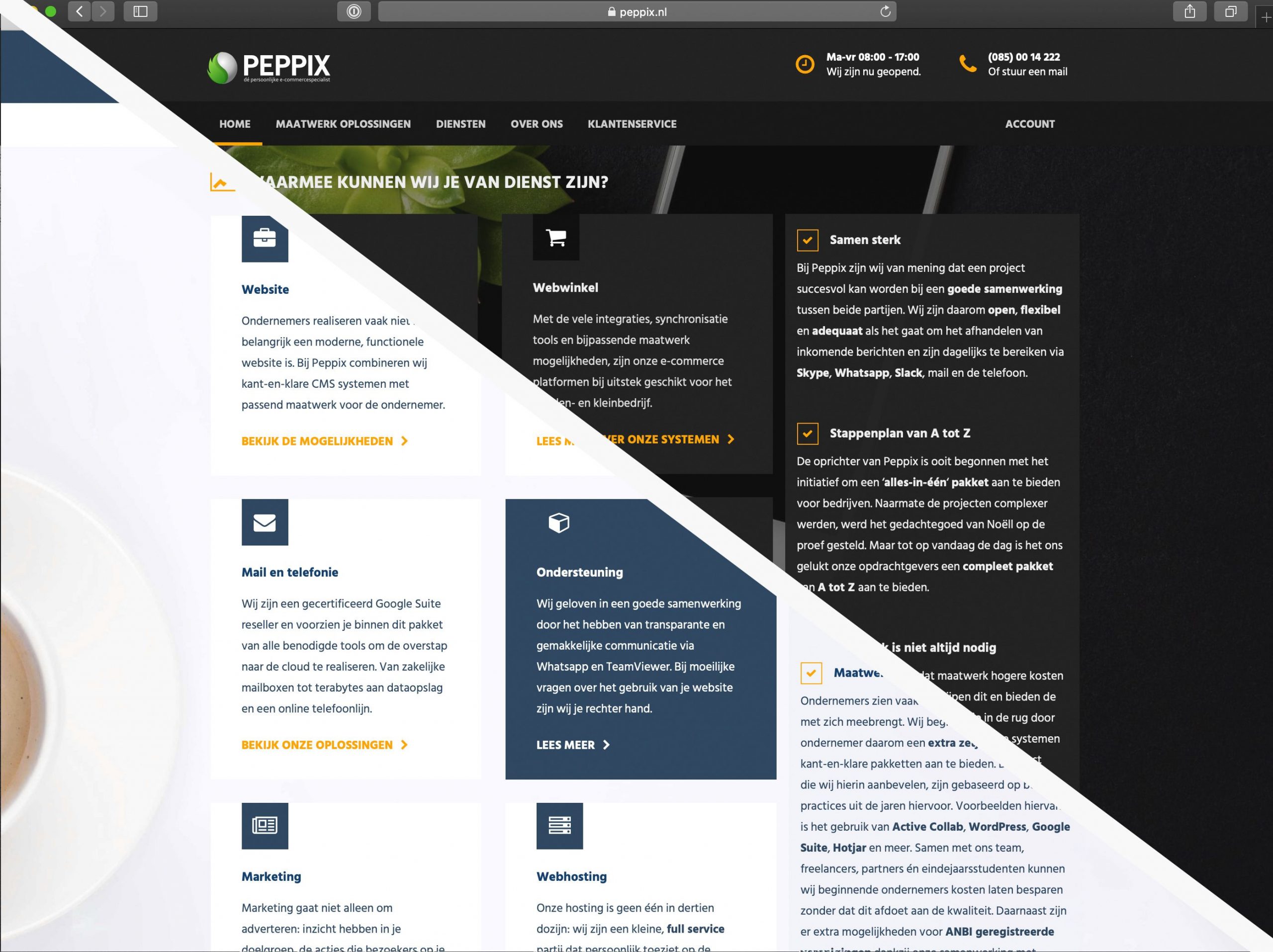 Donkere modus voor webwinkels bij Peppix