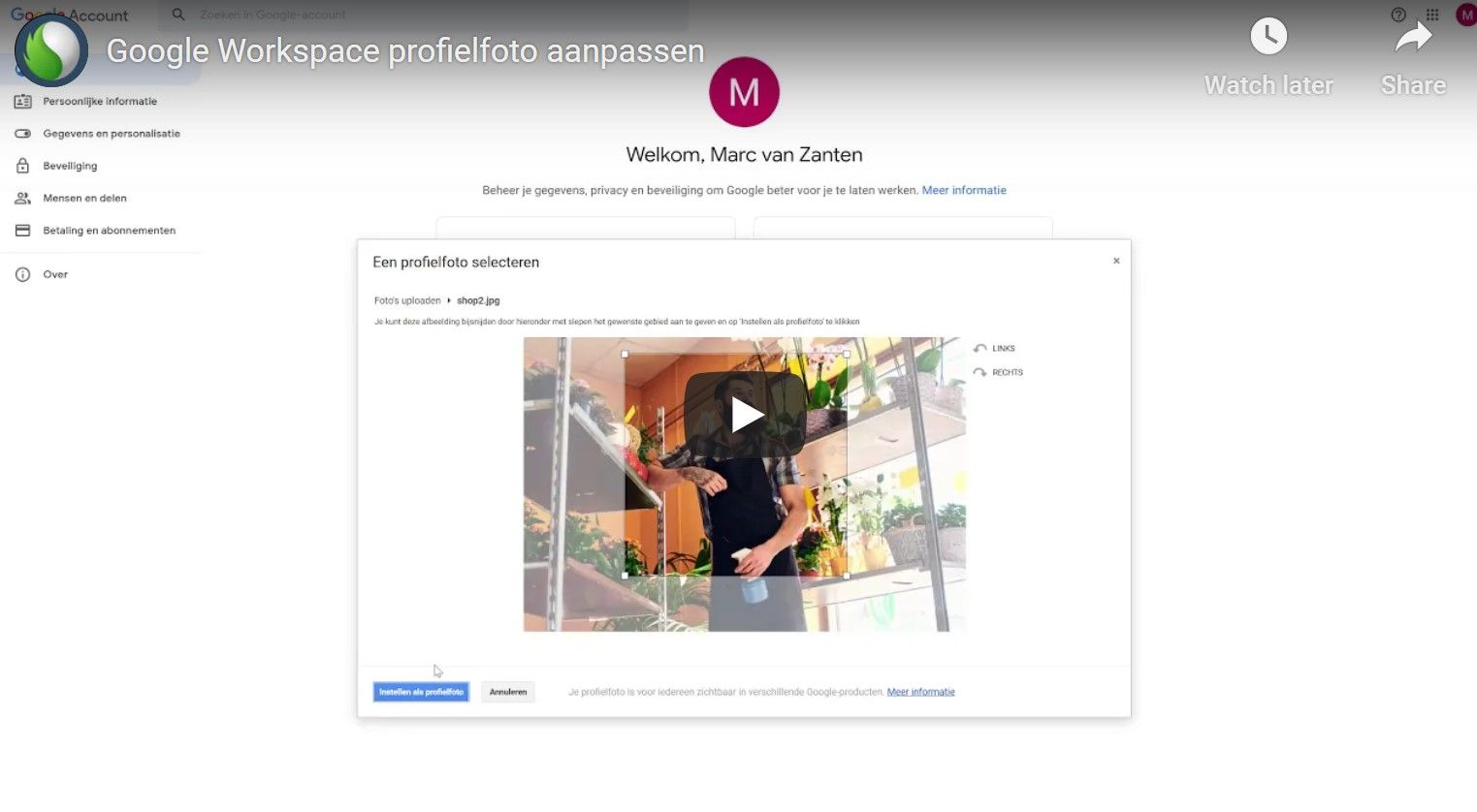 Google Workspace profielfoto aanpassen? Bekijk deze video bij Peppix Benelux