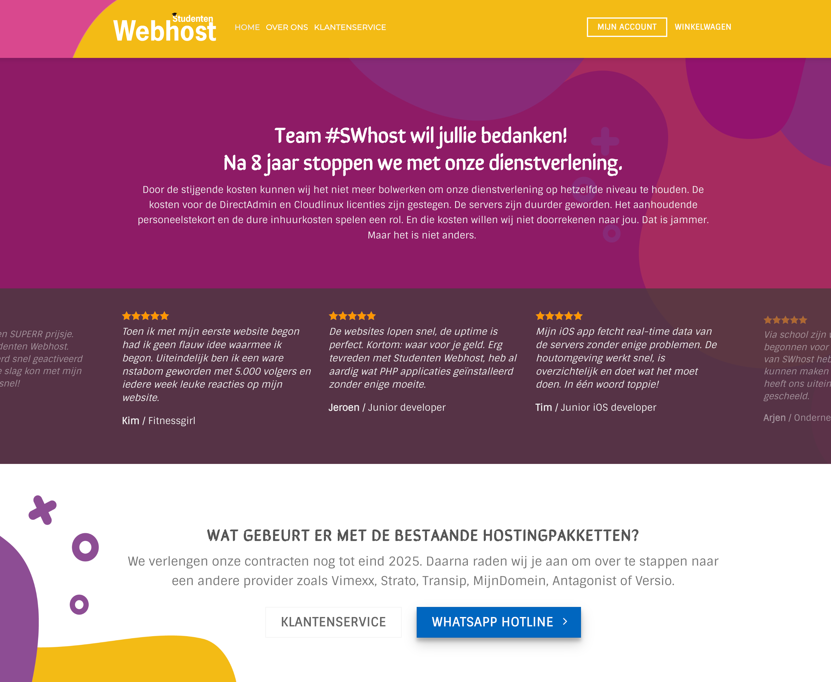 Team #SWhost stopt met het aanbieden van webhostingpakketten voor consumenten bij Peppix