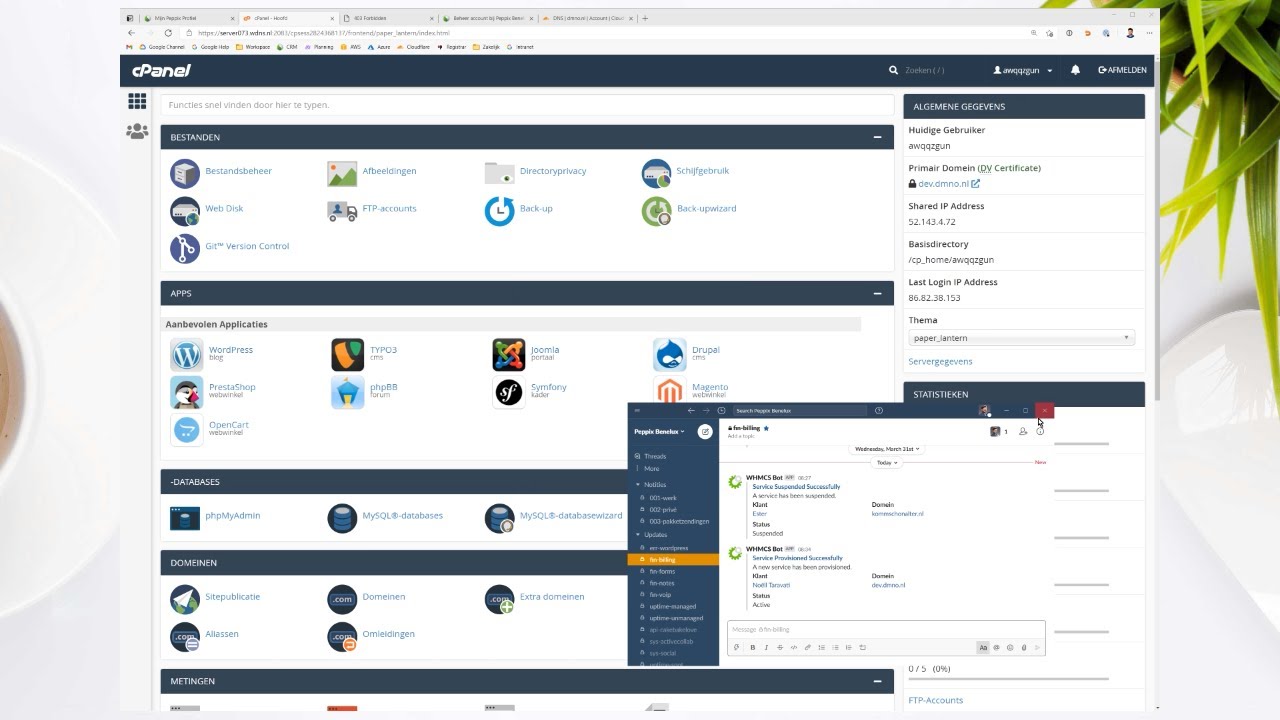 cPanel Installatron WordPress installeren bij Peppix