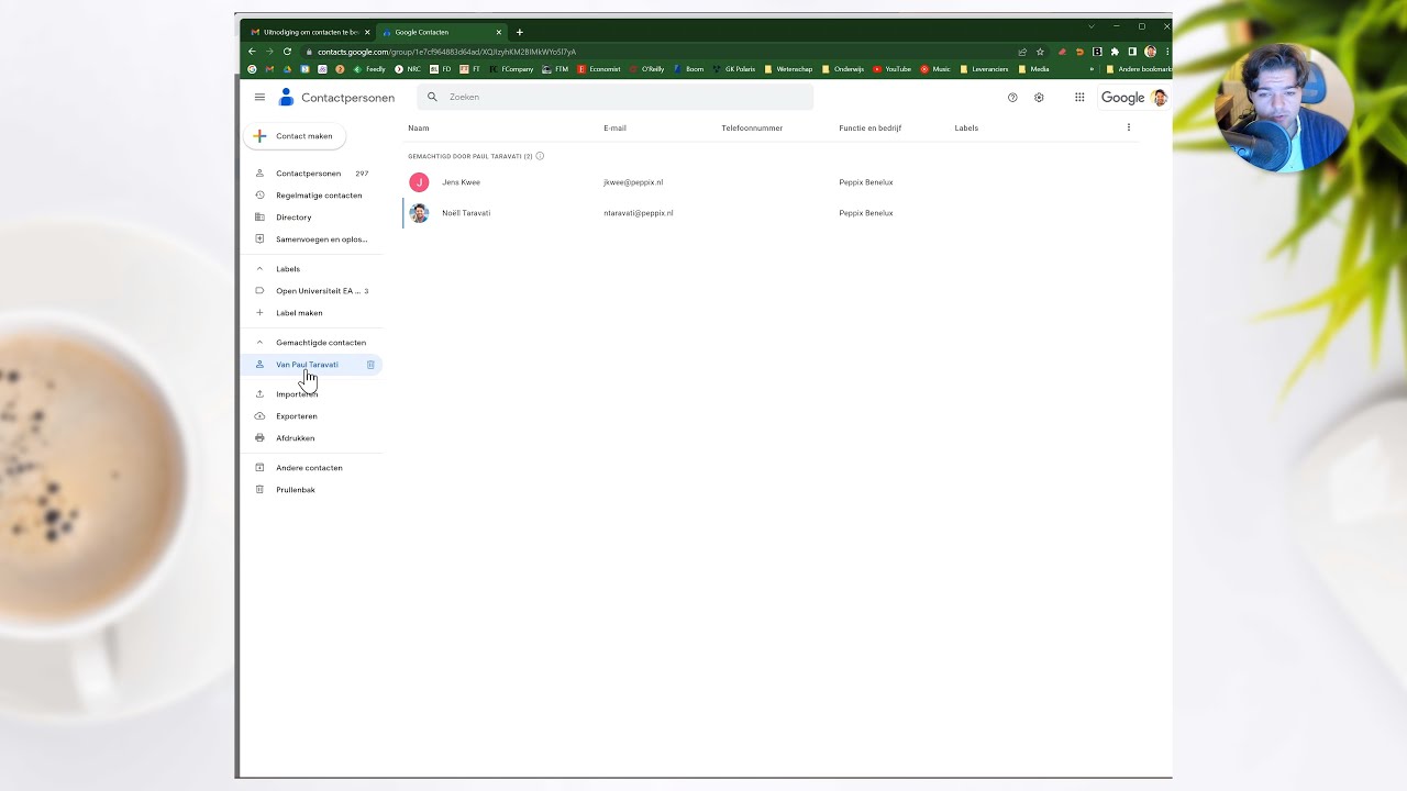 Google Contacts: delegeer je adresboek aan anderen bij Peppix