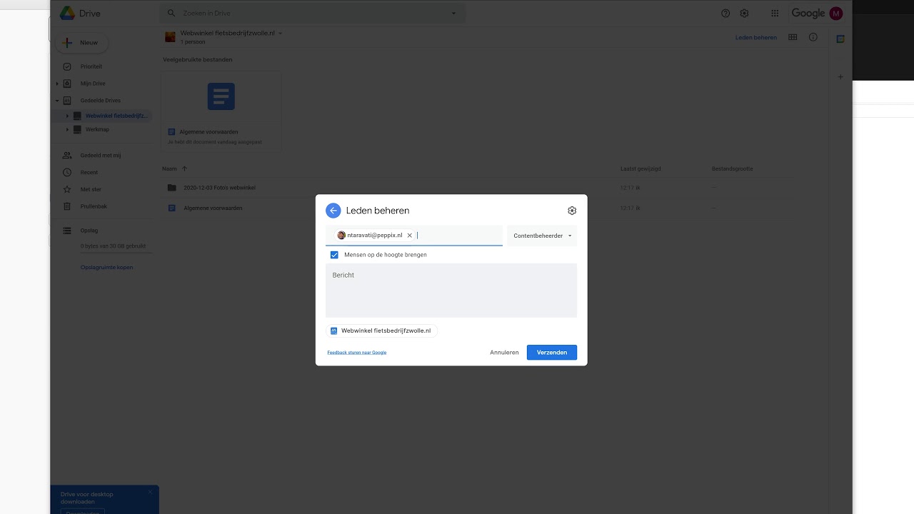 Google Drive introductie Gedeelde Drives aanmaken en delen bij Peppix