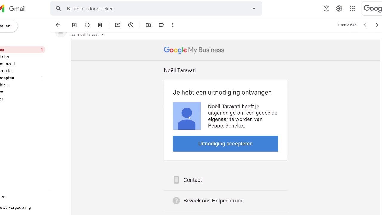 Google Mijn Bedrijf beheerder toevoegen bij Peppix
