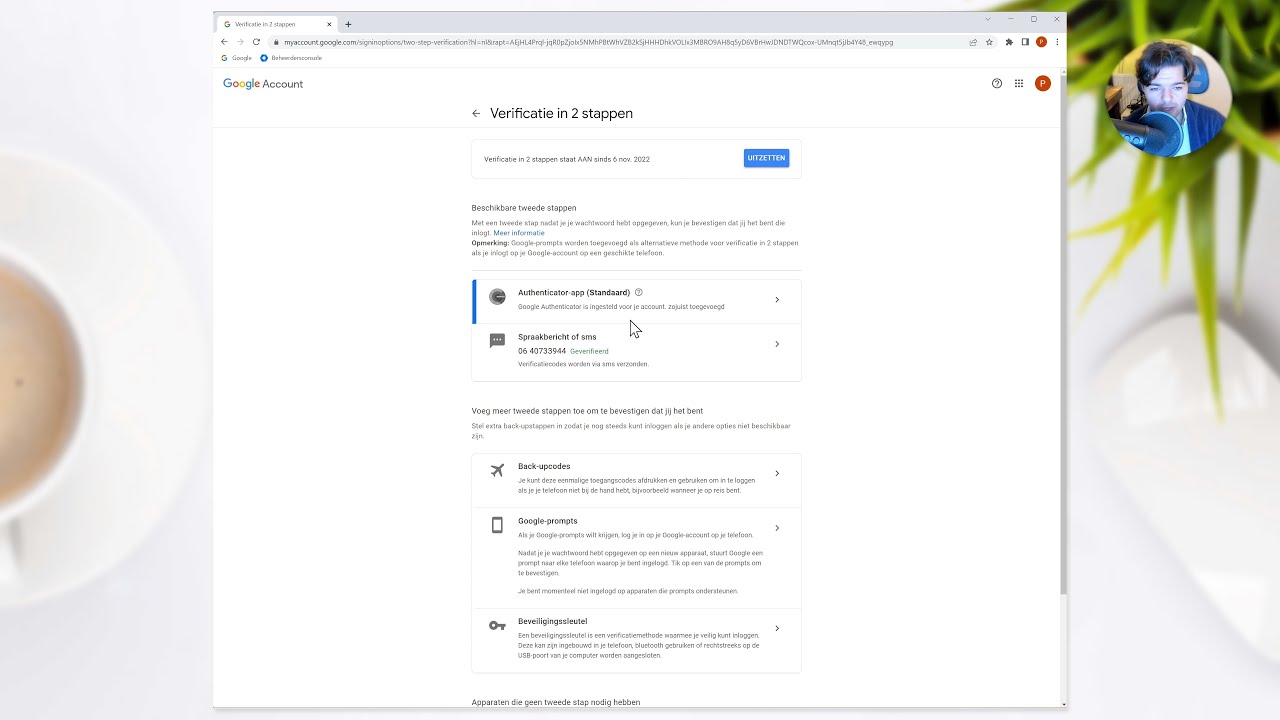 Google account tweestapsverificatie instellen bij Peppix