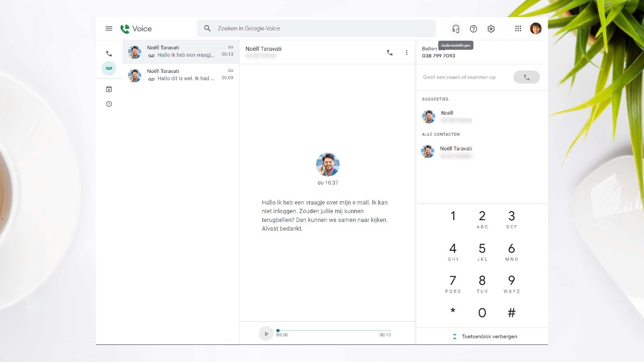 Hoe bel ik via Google Voice? bij Peppix