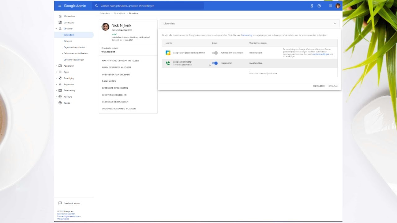 Hoe geef ik iemand toegang of geen toegang meer tot Google Voice? bij Peppix