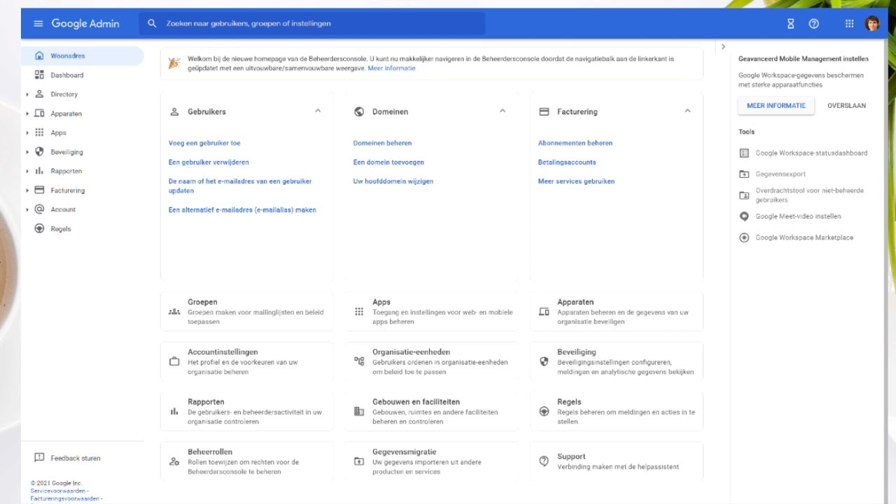 Google beheerdersconsole inloggen: oud-collega’s Google-account bij Peppix