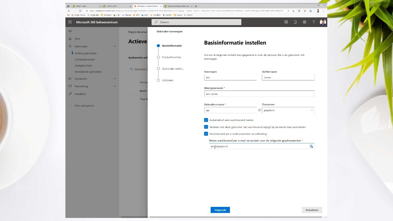 Office 365 account toevoegen bij Peppix