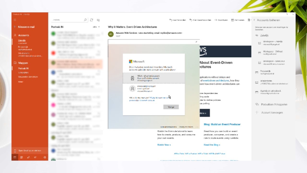 Office 365 koppelen met Windows Mail, Agenda en Personen bij Peppix