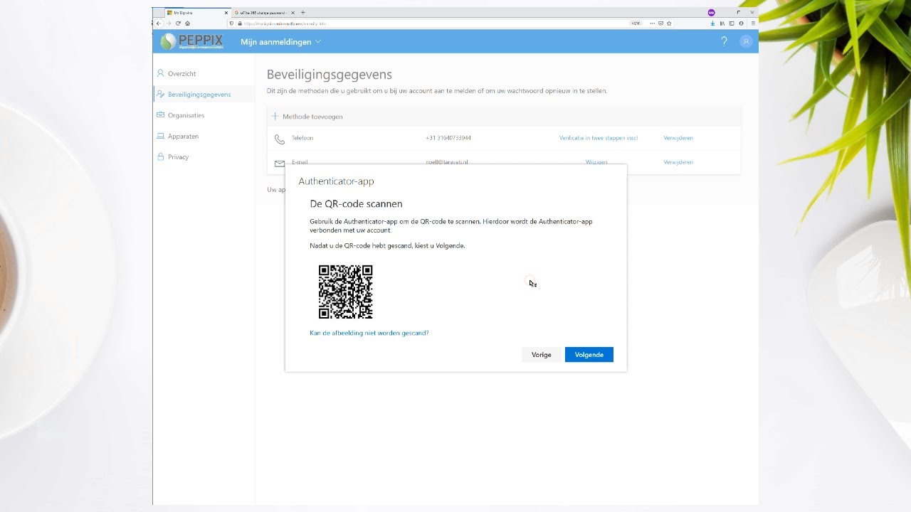 Office 365 tweestapsverificatie (2FA) instellen bij Peppix