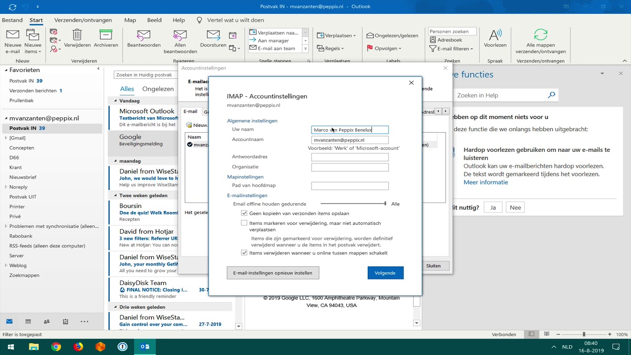 Afzendernaam wijzigen in Outlook 2019: stap-voor-stap handleiding voor een professionele uitstraling bij Peppix