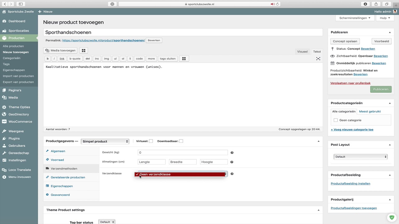 WooCommerce product toevoegen bij Peppix
