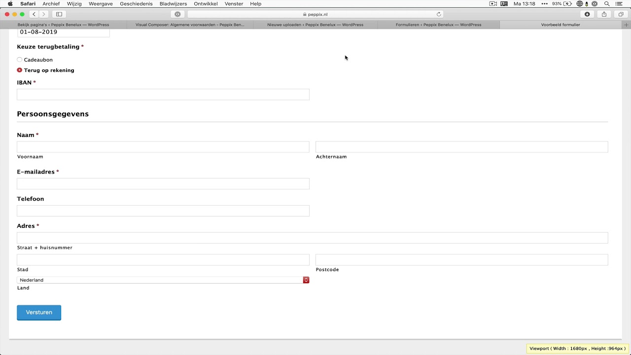 WordPress Gravity Forms formulier aanmaken en bewerken bij Peppix