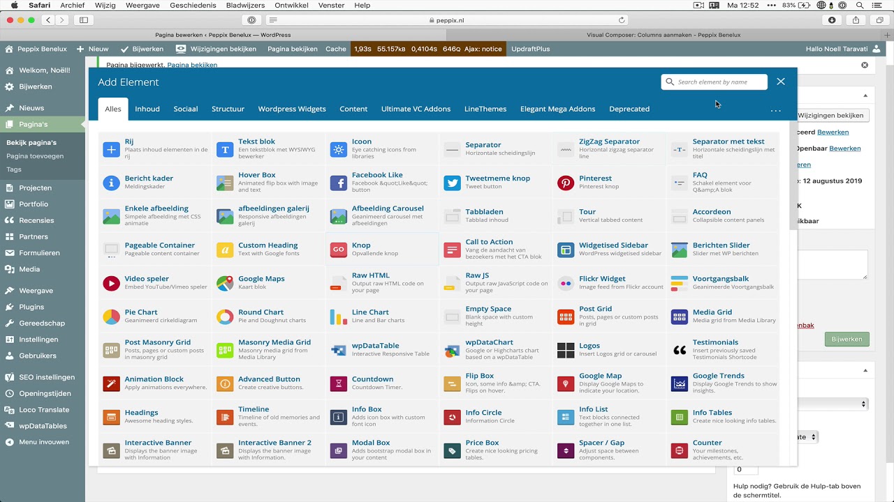 WordPress Visual Composer handleiding bij Peppix