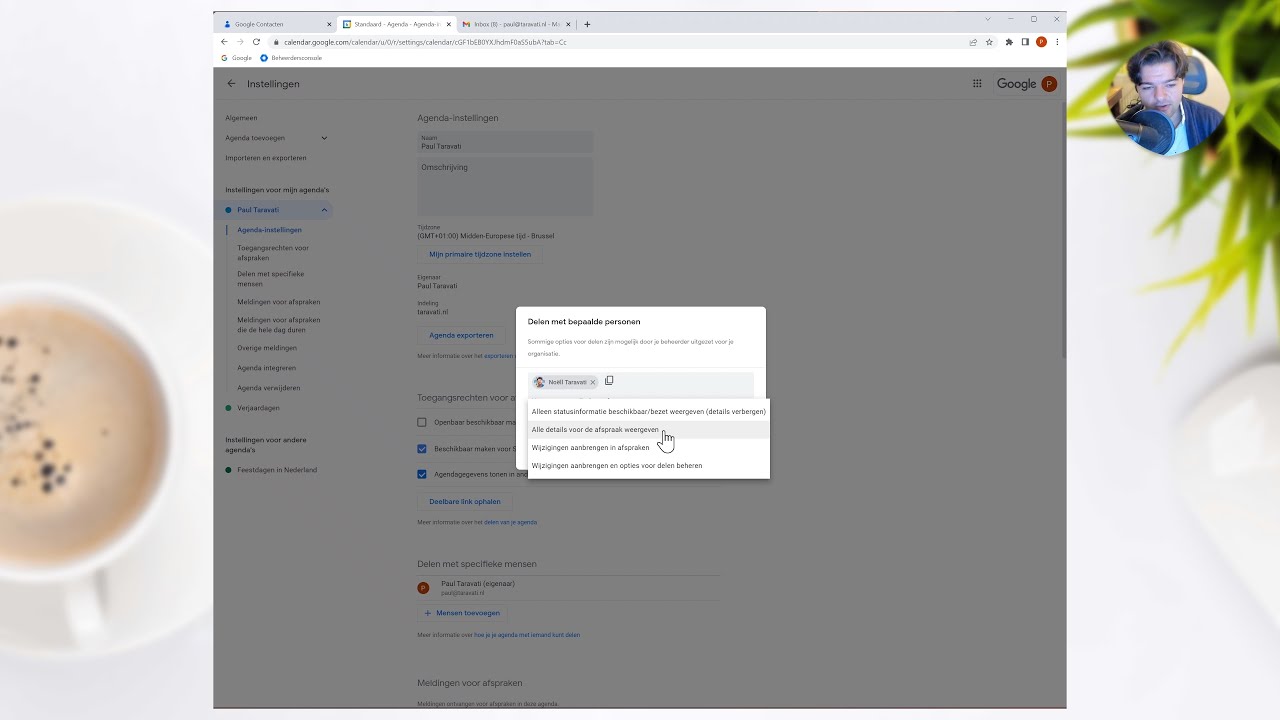 Google Agenda delen met collega's en andere Google gebruikers bij Peppix